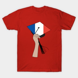 Holding the Square Academic Cap France T-Shirt